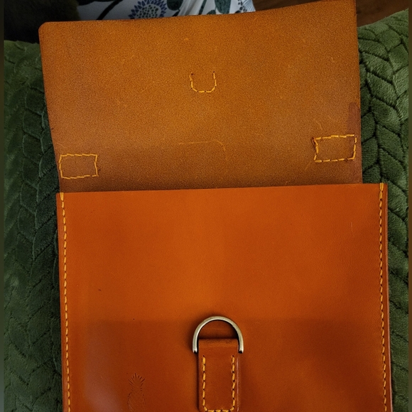 ScapeGrace Designs Orange Leather Clemson Handbag - Picture 3 of 3